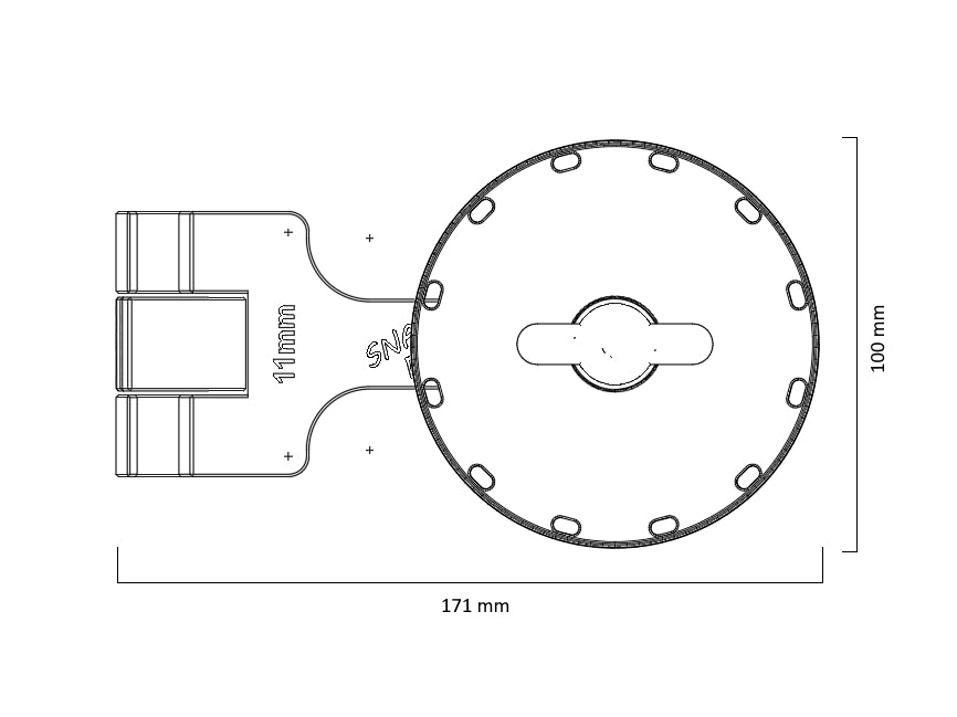 Rattle Reel for 10mm/11mm poles - Bright Green