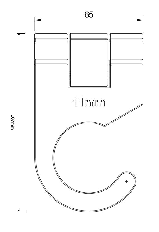 Gear Hook for 11mm/10mm Shanty Poles - Bright Green